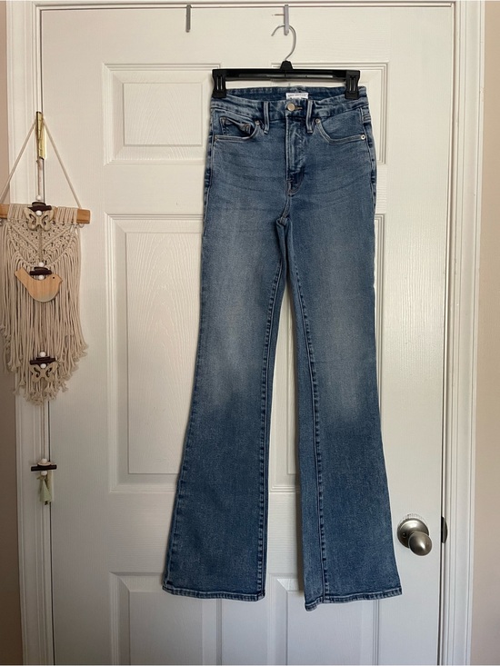 Good American Denim - Good American Women’s 0/25 Classic High Waisted Blue Flare Jeans